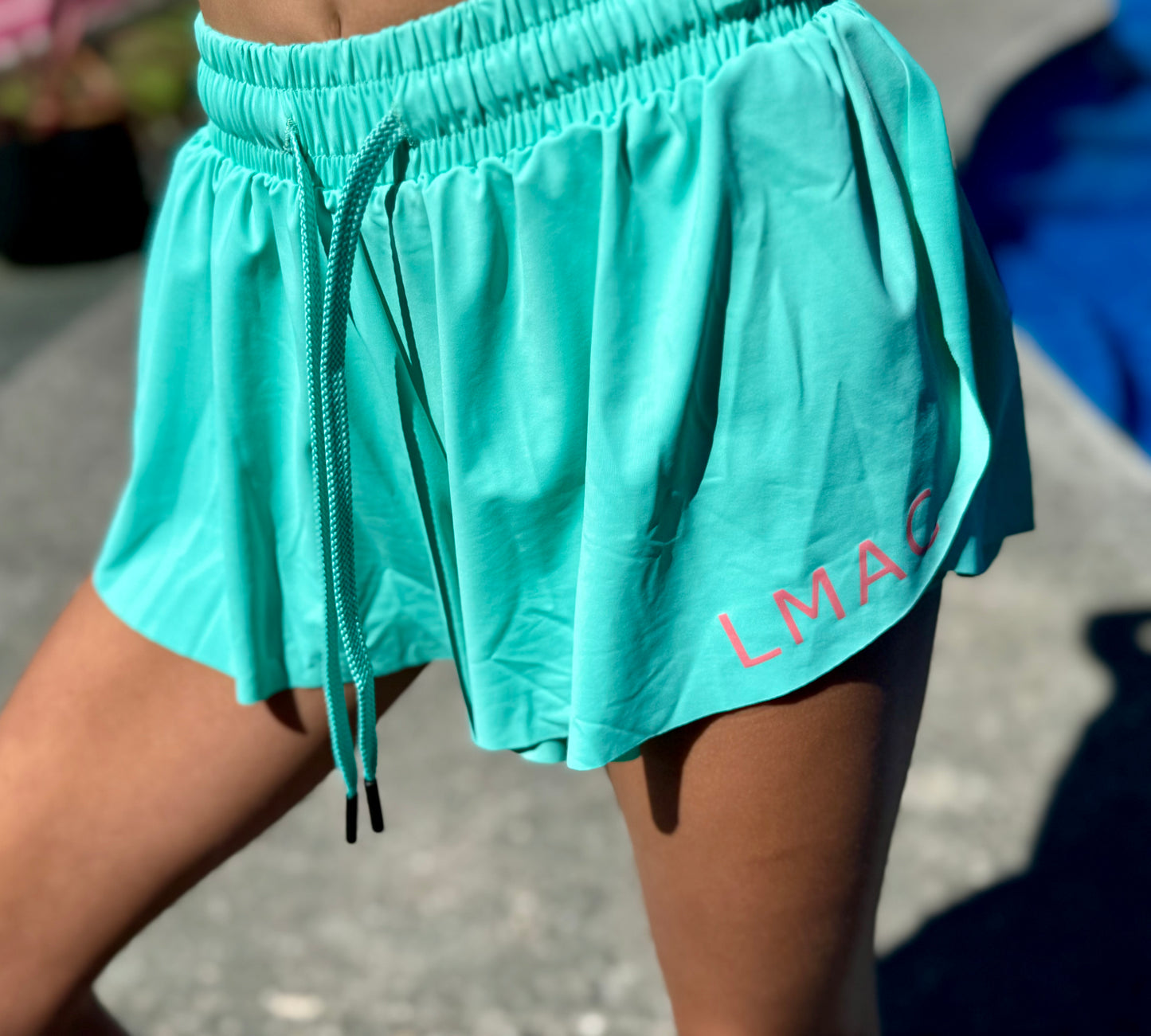 Butterfly Shorts - Apple Green with Watermelon Logo