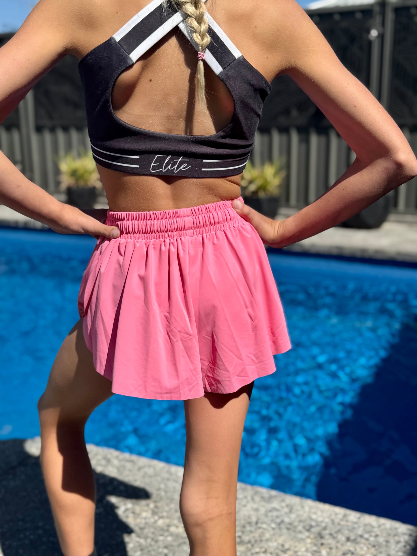Butterfly Shorts - Watermelon with Pink Logo