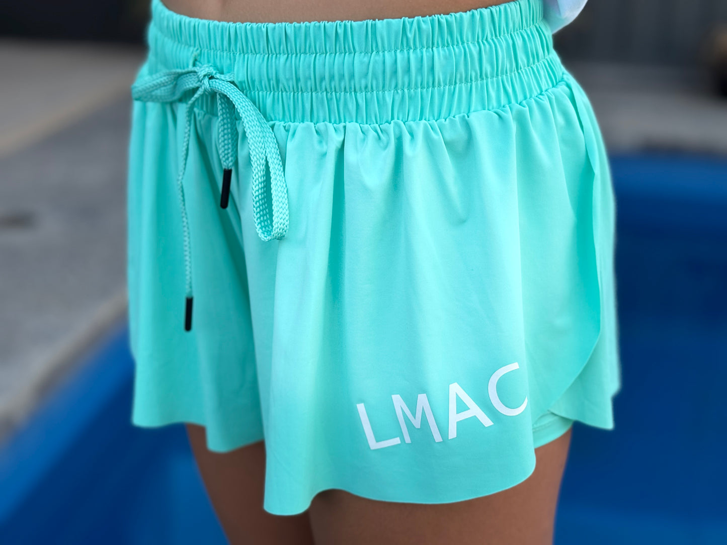 Butterfly Shorts - Apple Green with White Logo