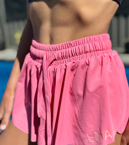 Butterfly Shorts - Watermelon with Pink Logo