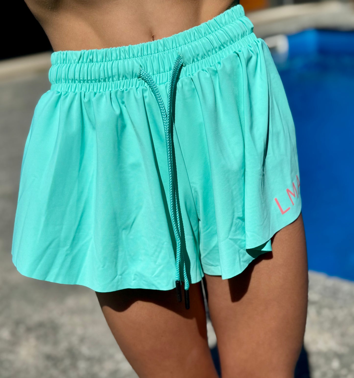 Butterfly Shorts - Apple Green with Watermelon Logo